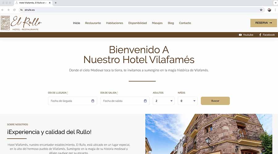 Diseño web para un hotel